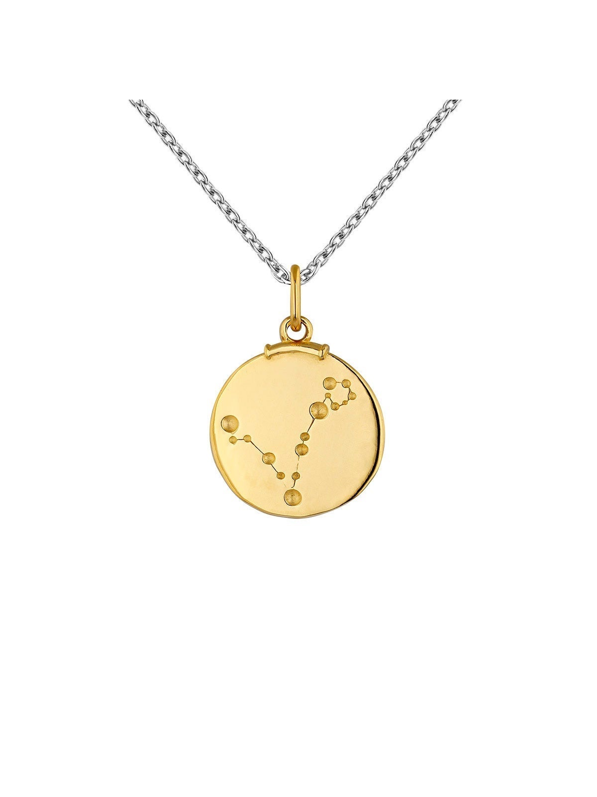 Pisces Charm made from 925 silver bathed in 18K yellow gold.