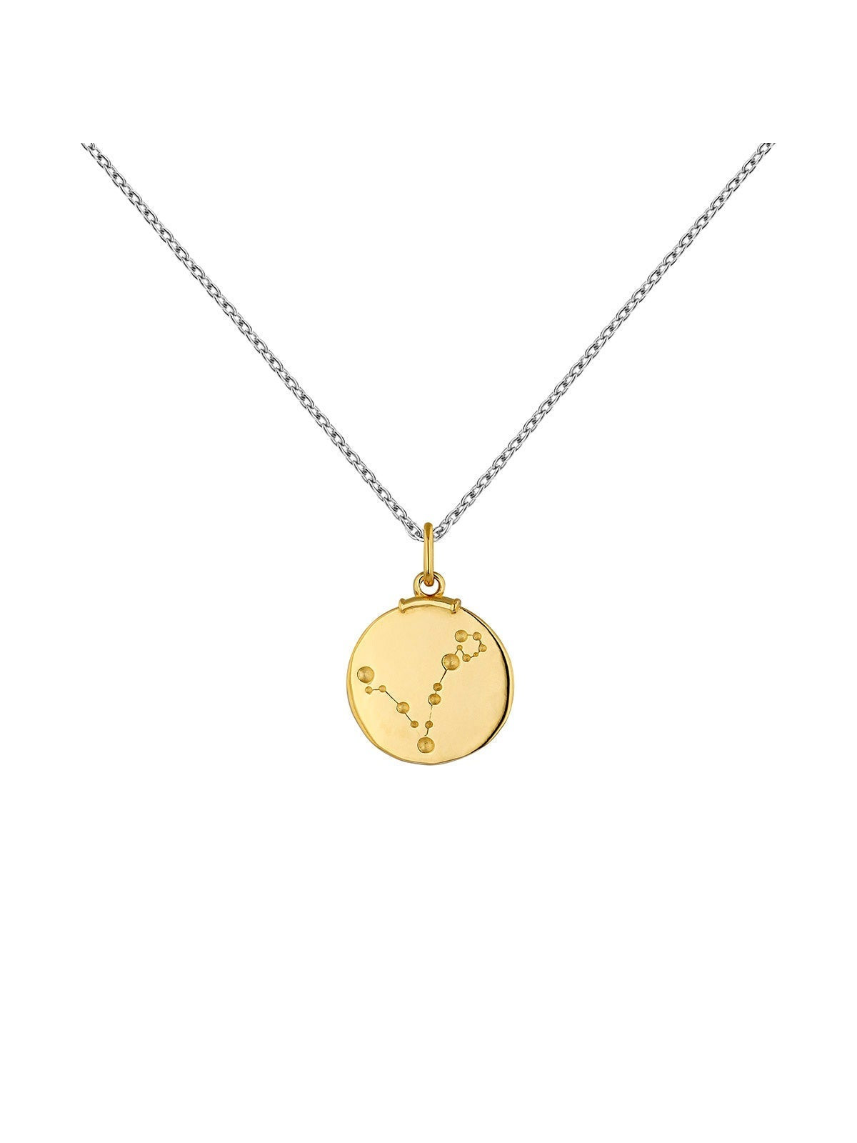 Pisces Charm made from 925 silver bathed in 18K yellow gold.