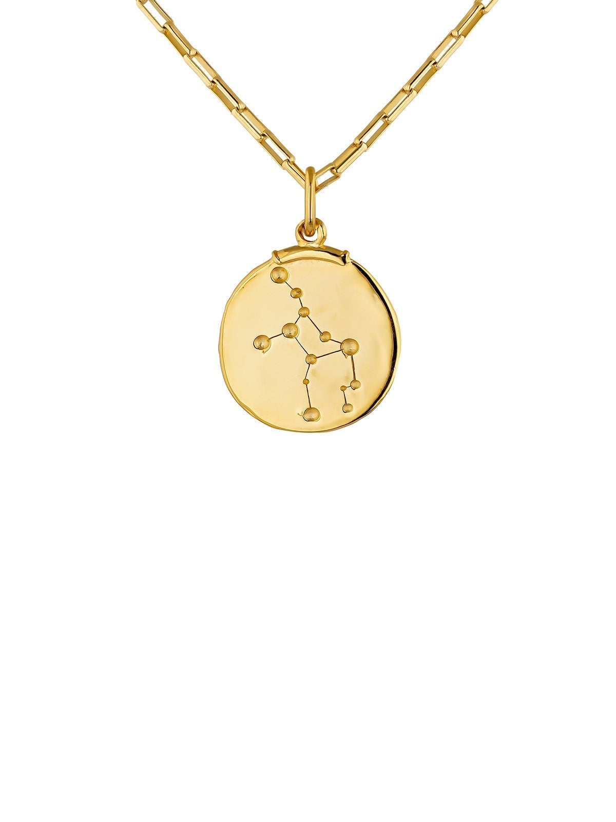 925 Silver Virgo Charm bathed in 18K Yellow Gold