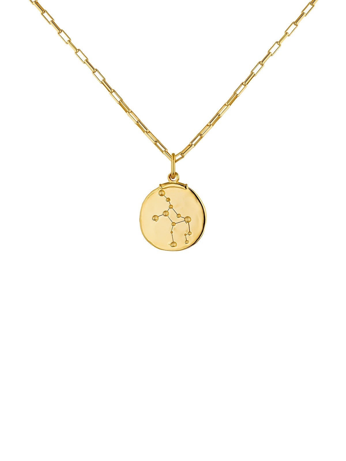 925 Silver Virgo Charm bathed in 18K Yellow Gold