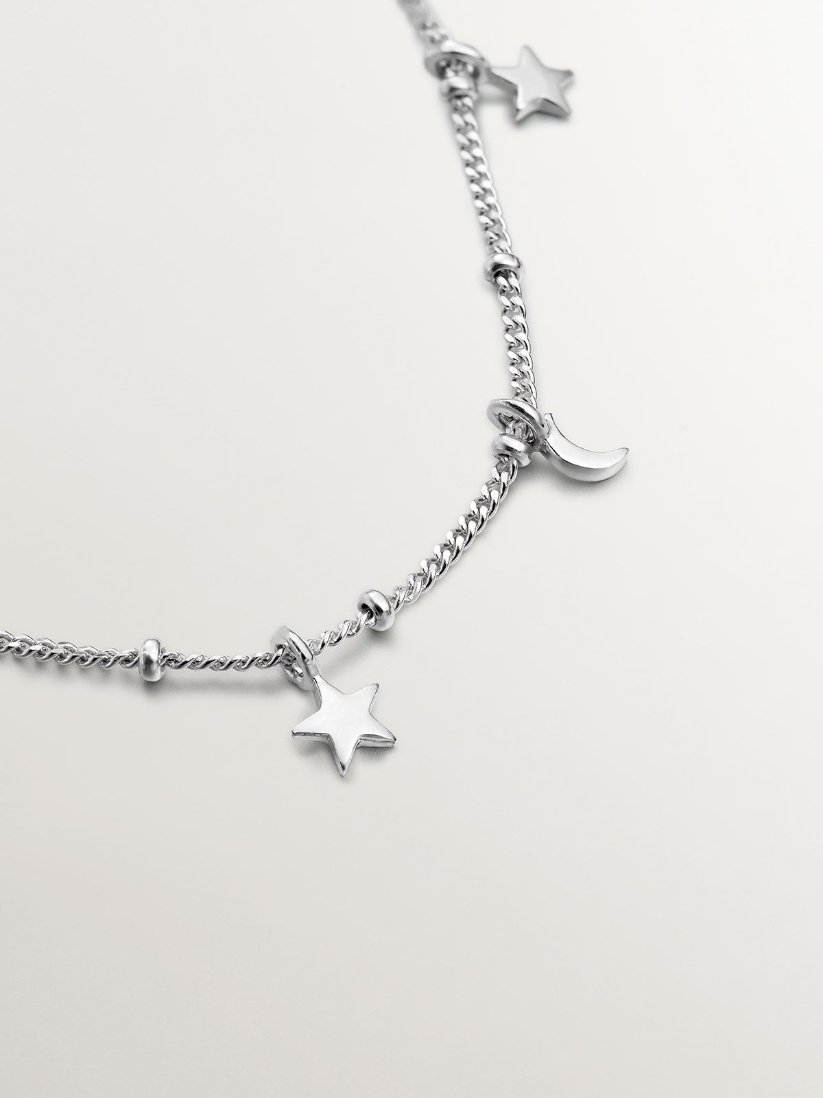 925 Silver bracelet with moons and stars