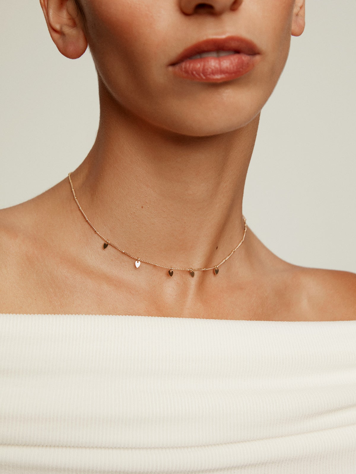 18K Yellow Gold plated 925 Silver Necklace with leaves
