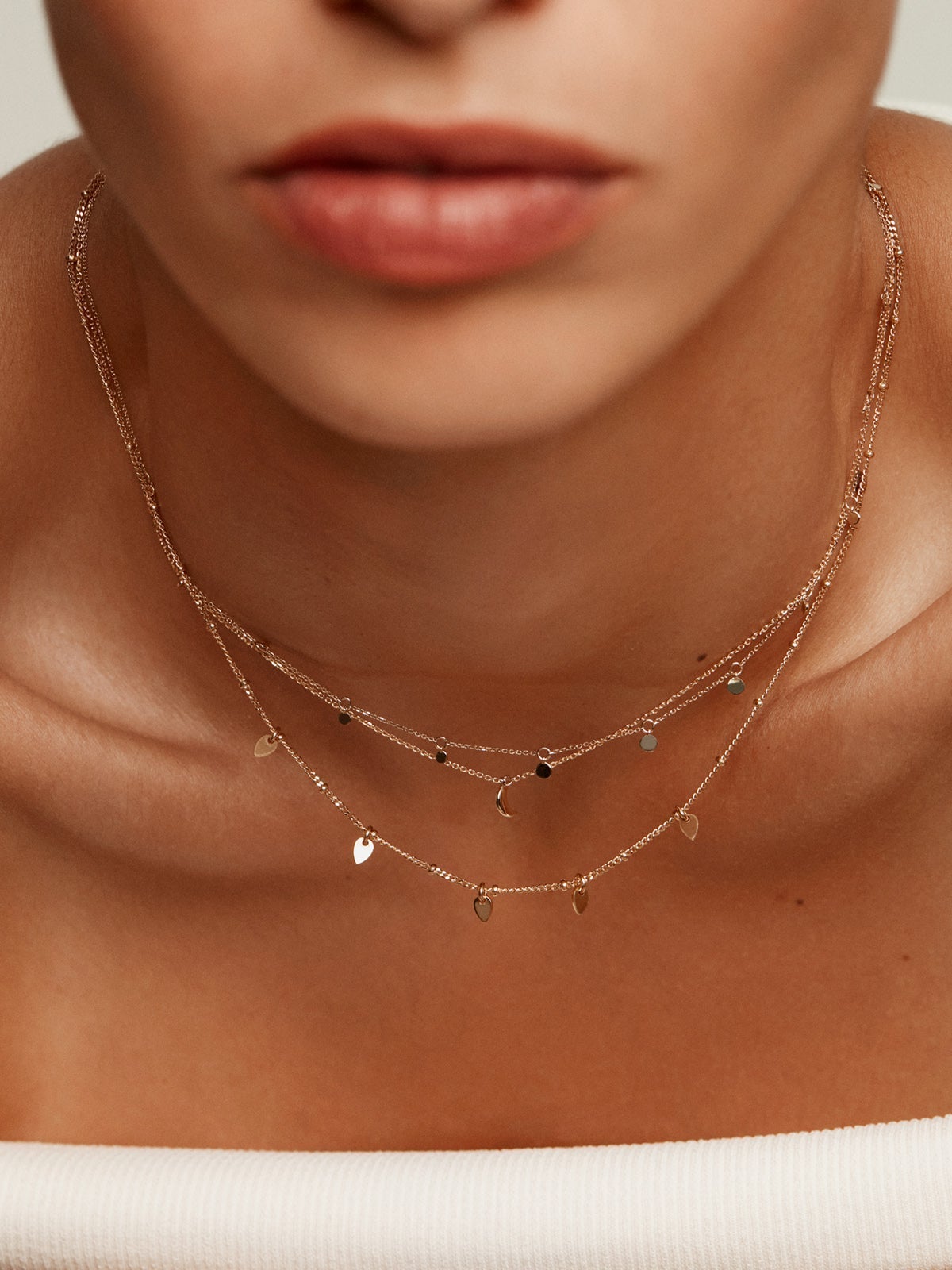 18K Yellow Gold plated 925 Silver Necklace with leaves