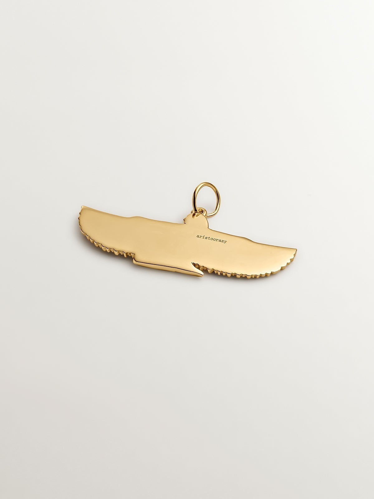 925 silver charm coated in 18K yellow gold with winged goddess