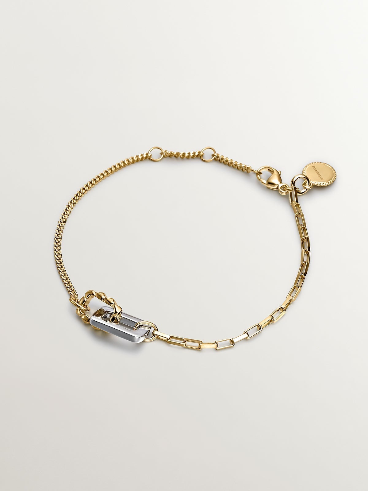 925 Silver bracelet and 925 silver coated in 18K yellow gold.