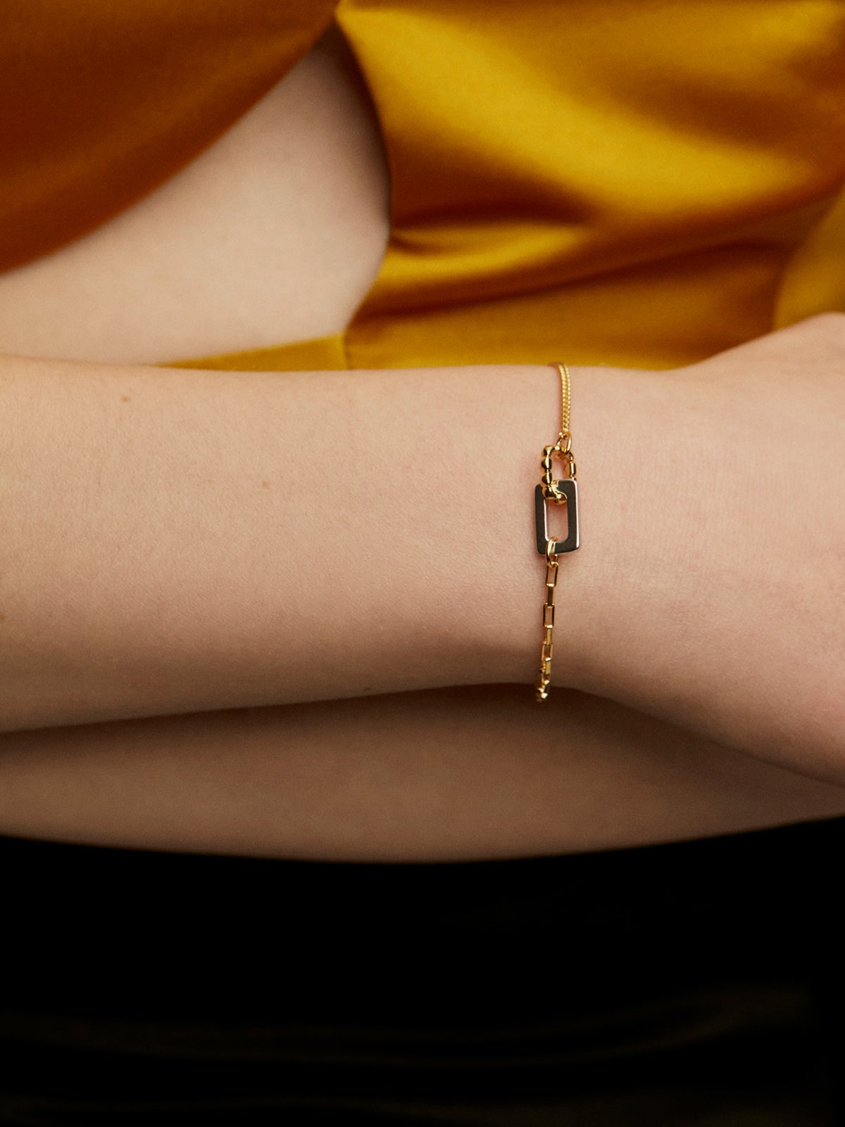 925 silver and 925 silver bracelet plated in 18K yellow gold