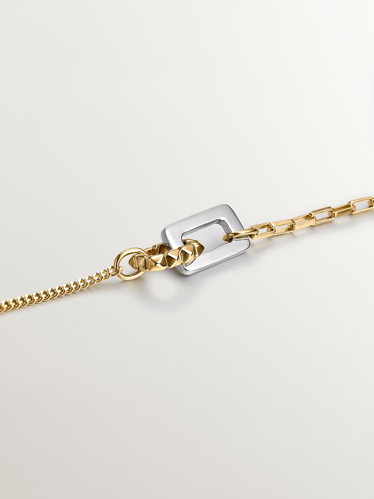 925 silver and 925 silver bracelet plated in 18K yellow gold