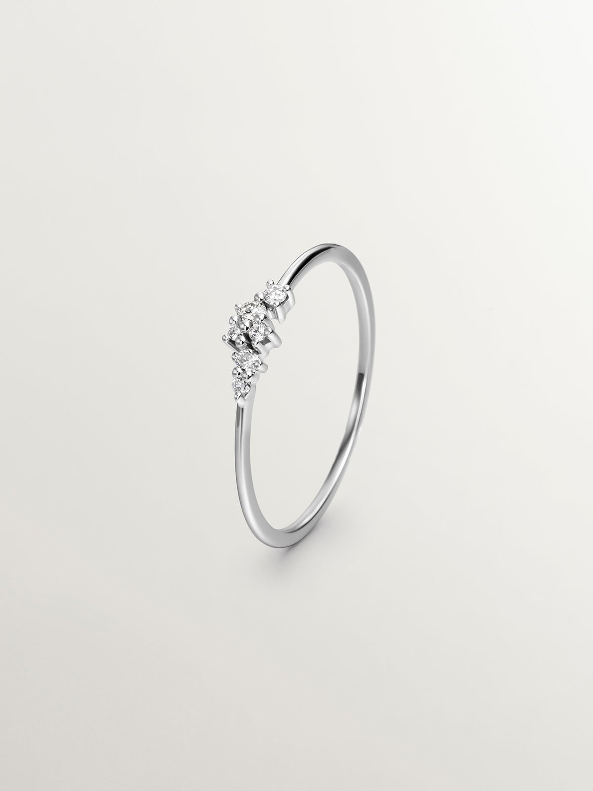 18K yellow gold ring with diamonds 0.07 cts