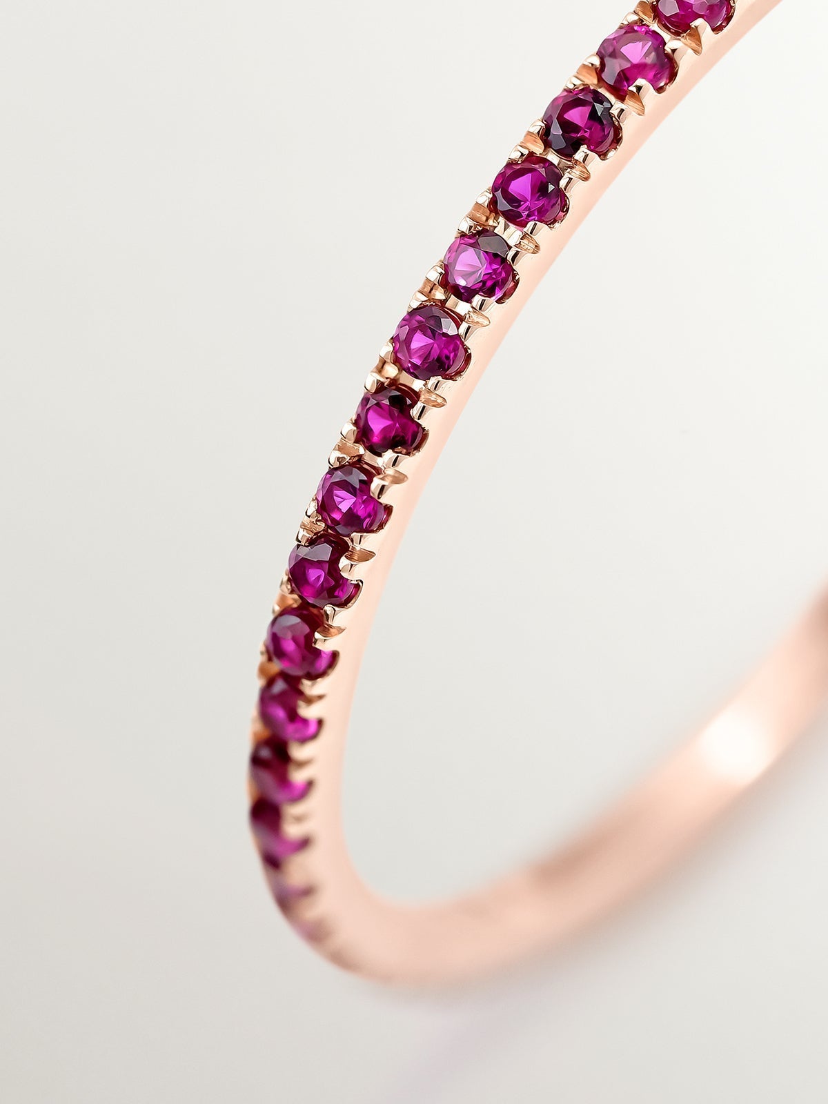 9K Rose Gold Ring with Pink Rubies