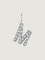 925 Silver Charm with White Topaz Initial M