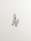 925 Silver Charm with White Topaz Initial N