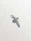 925 Silver Charm with white topaz initial T