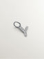 925 Silver Charm and White Topaz Initial Y
