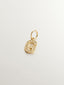 Charm made of 925 silver, bathed in 18K yellow gold and white topaz with the initial G.