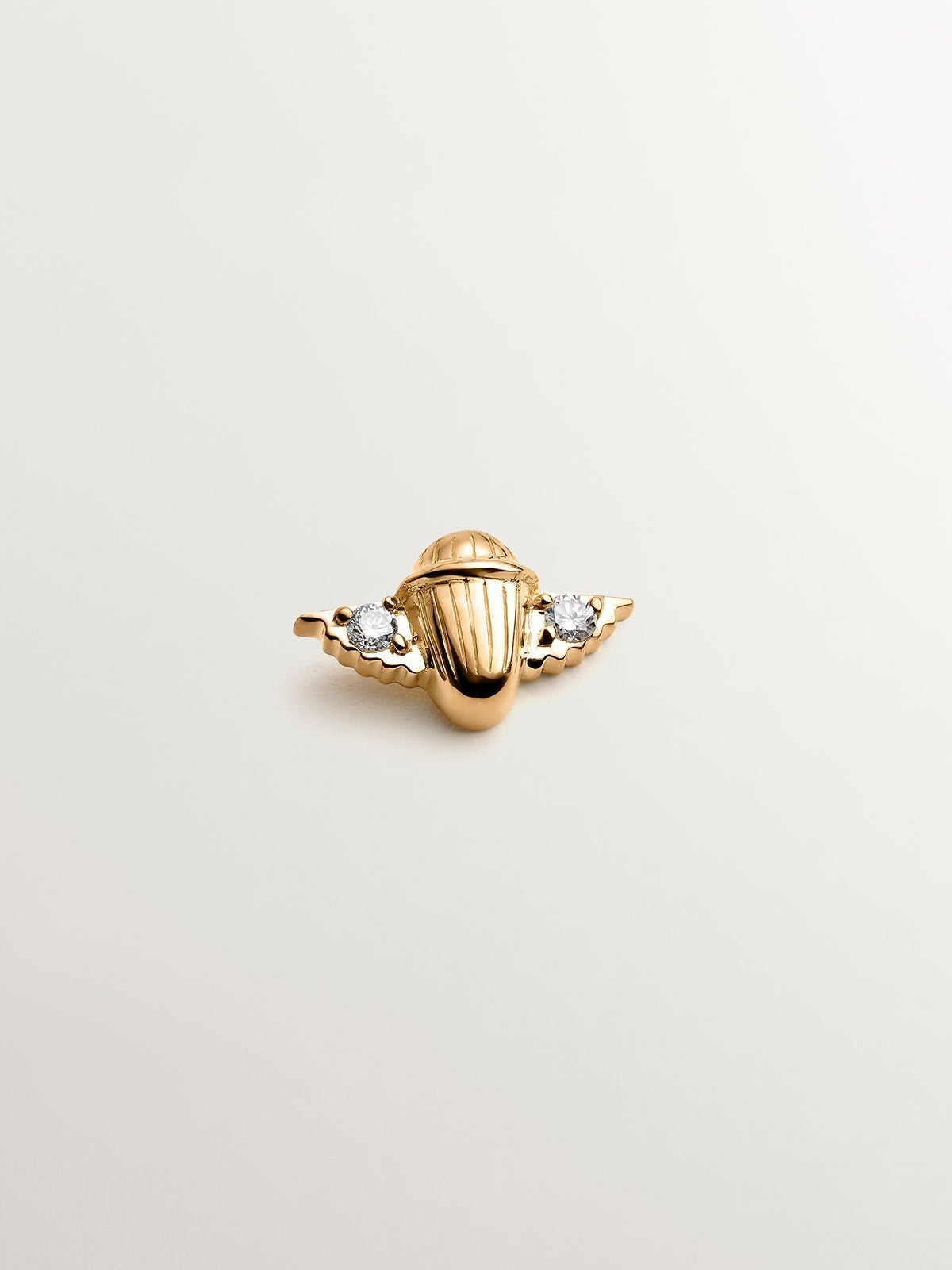 18K yellow gold piercing with brilliant cut diamonds
