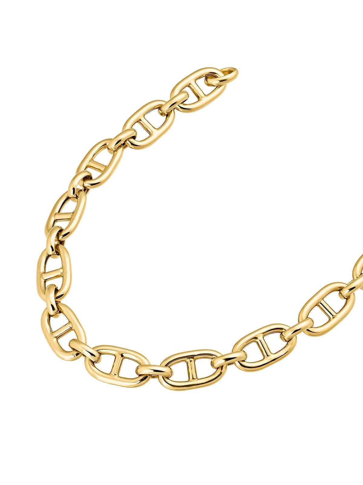 45cm rope link chain made of 925 silver plated with 18K yellow gold