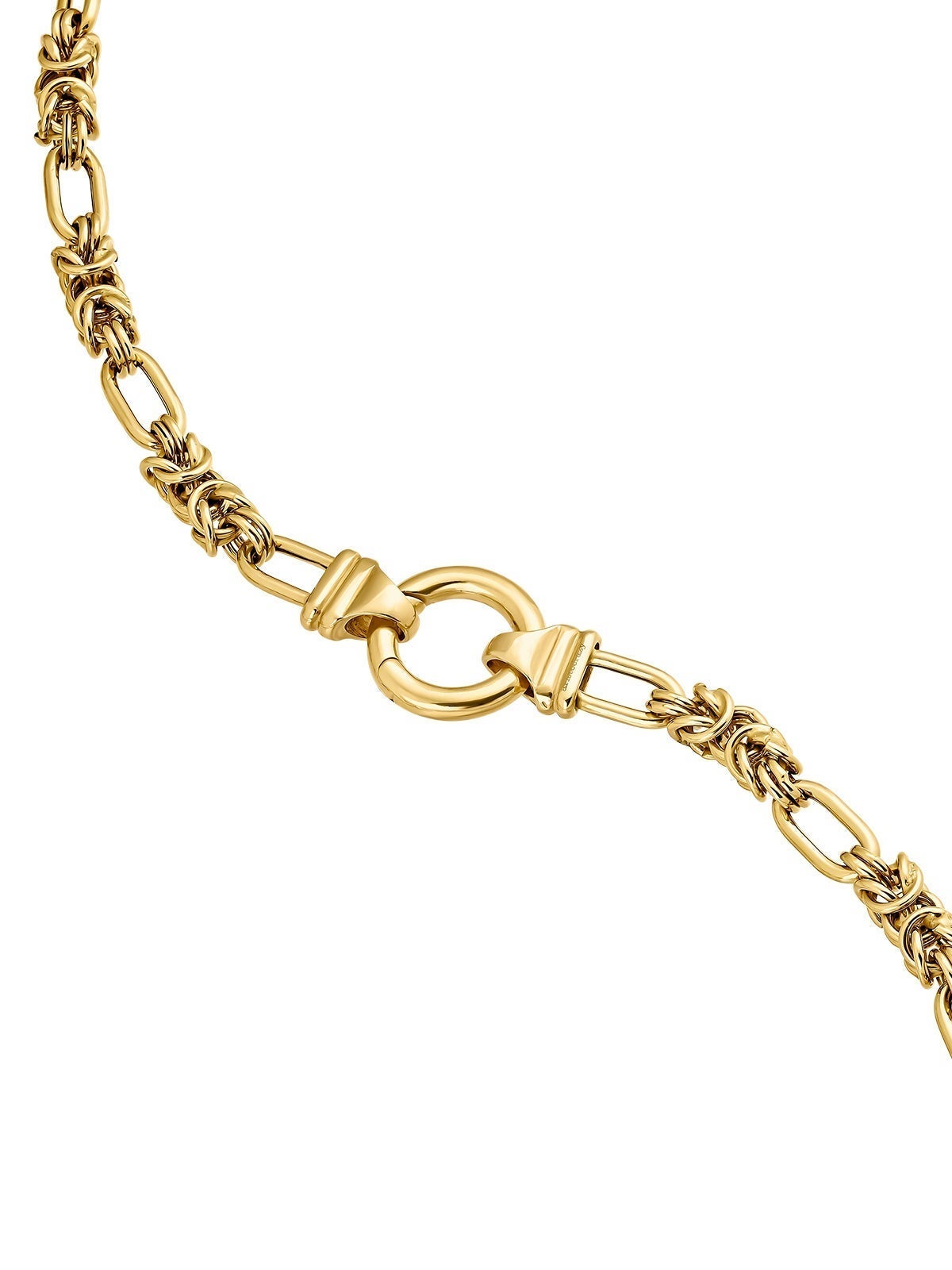Round 925 silver carabiner coated in 18K yellow gold.