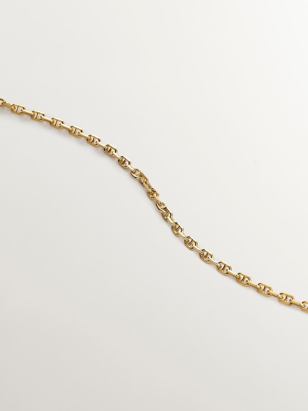 925 Silver link bracelet bathed in 18K yellow gold
