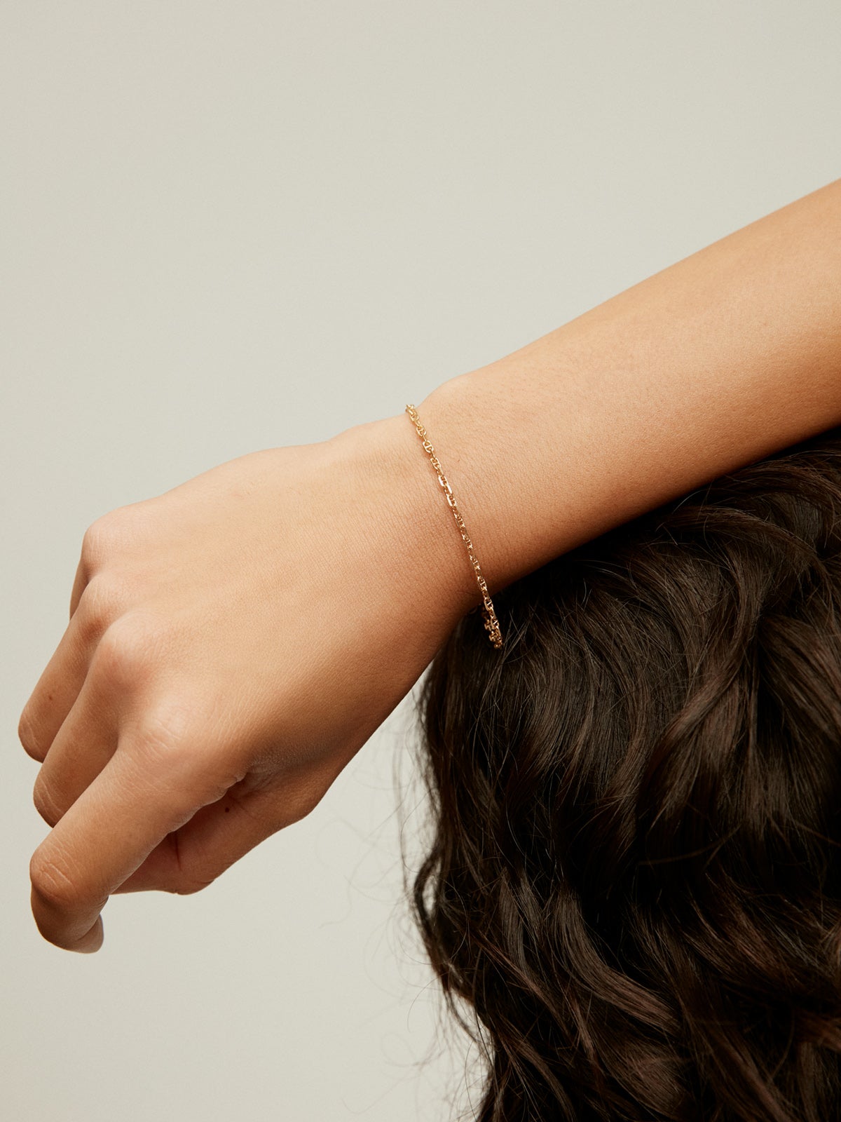 925 Silver link bracelet bathed in 18K yellow gold