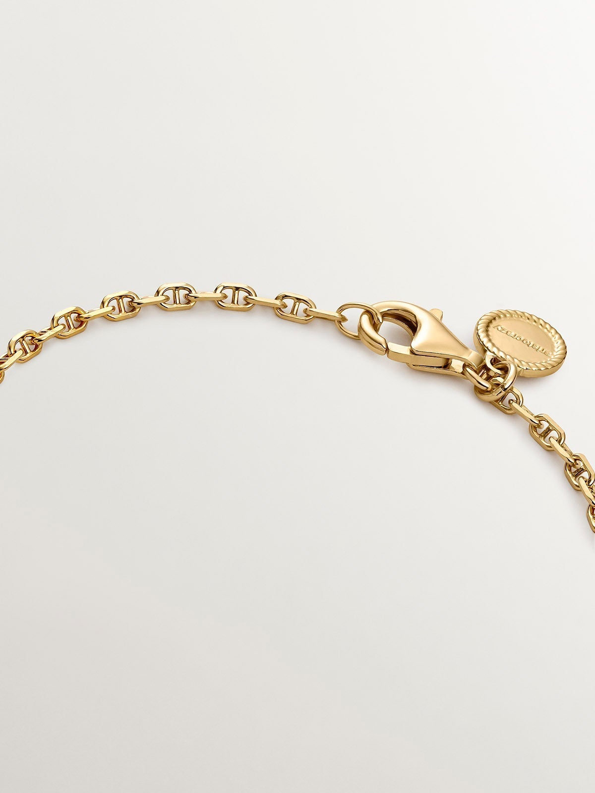 925 Silver link bracelet bathed in 18K yellow gold