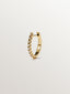 18K Gold Small Single Hoop Earring with Diamonds