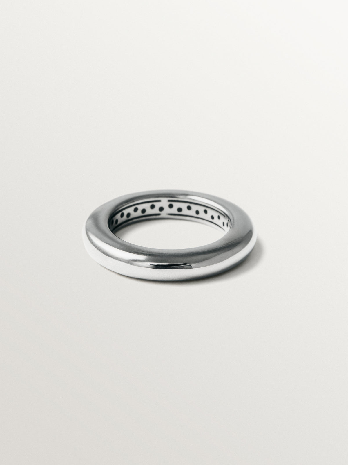 925 sterling silver chunky ring with gunmetal finish