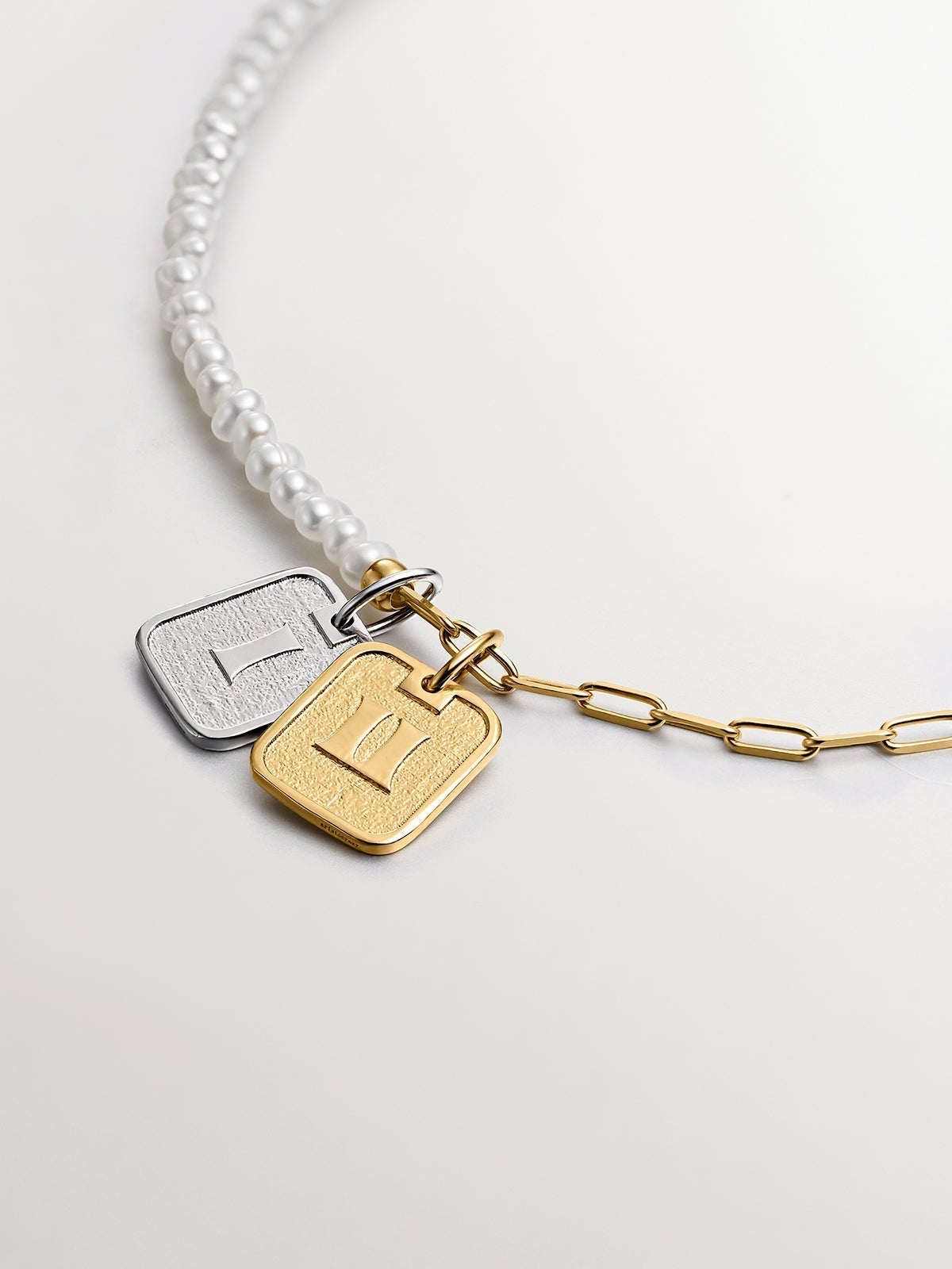925 silver link bracelet in 18k yellow gold bathed