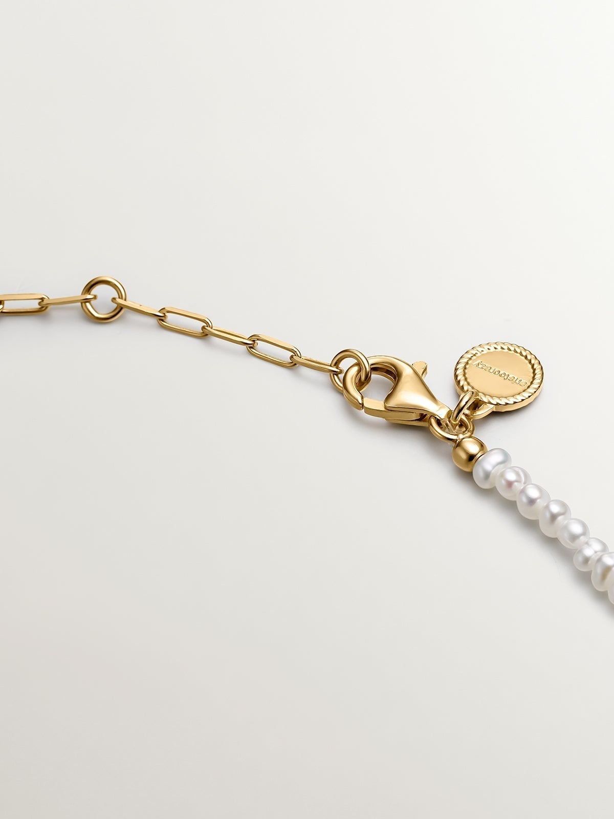 925 silver link bracelet in 18k yellow gold bathed