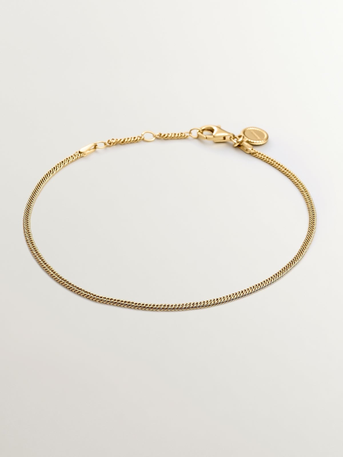 925 Silver Silver Links Bracelet in 18k yellow gold