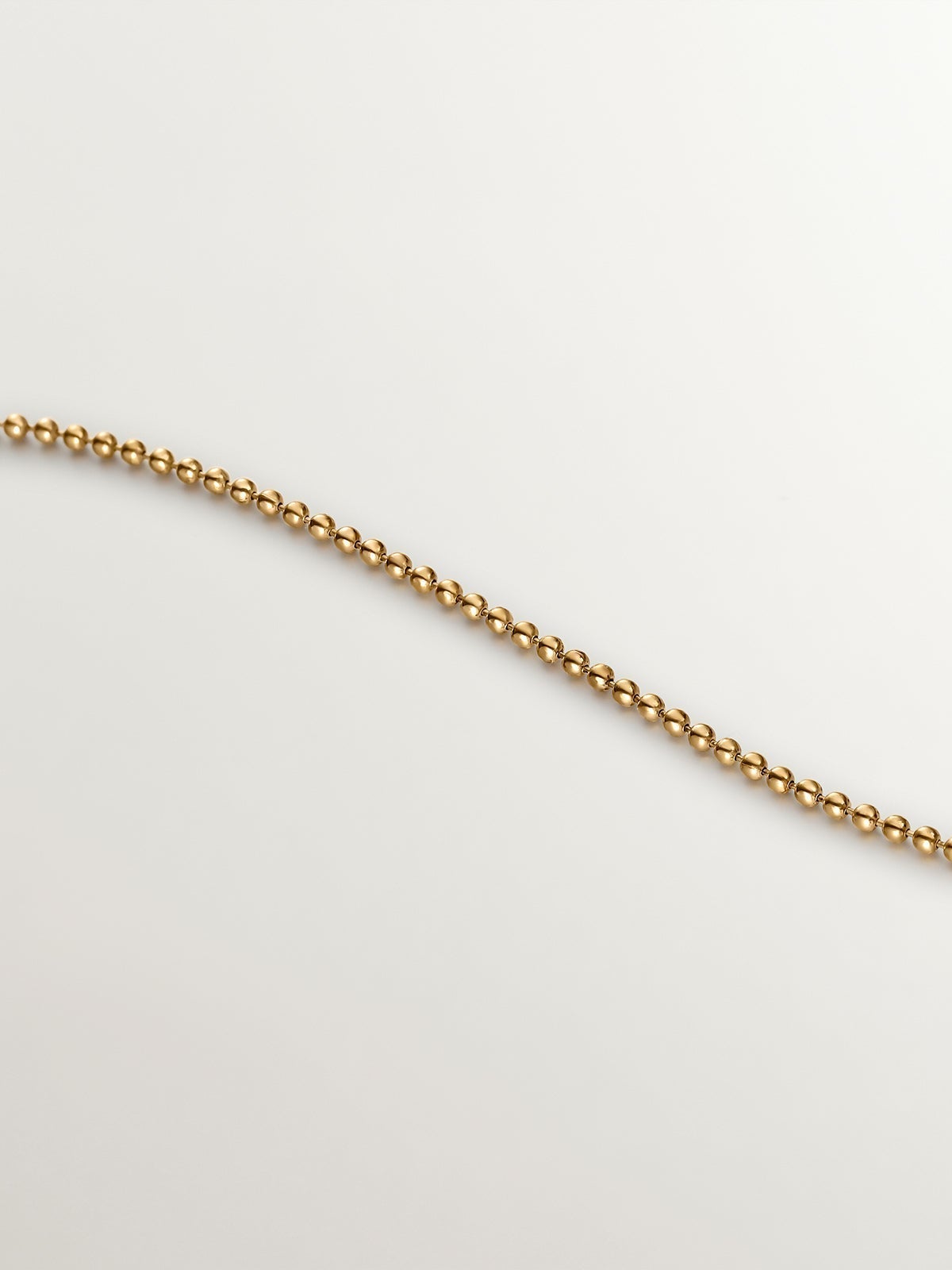 18K yellow gold necklace with aged effect and brilliant-cut diamonds