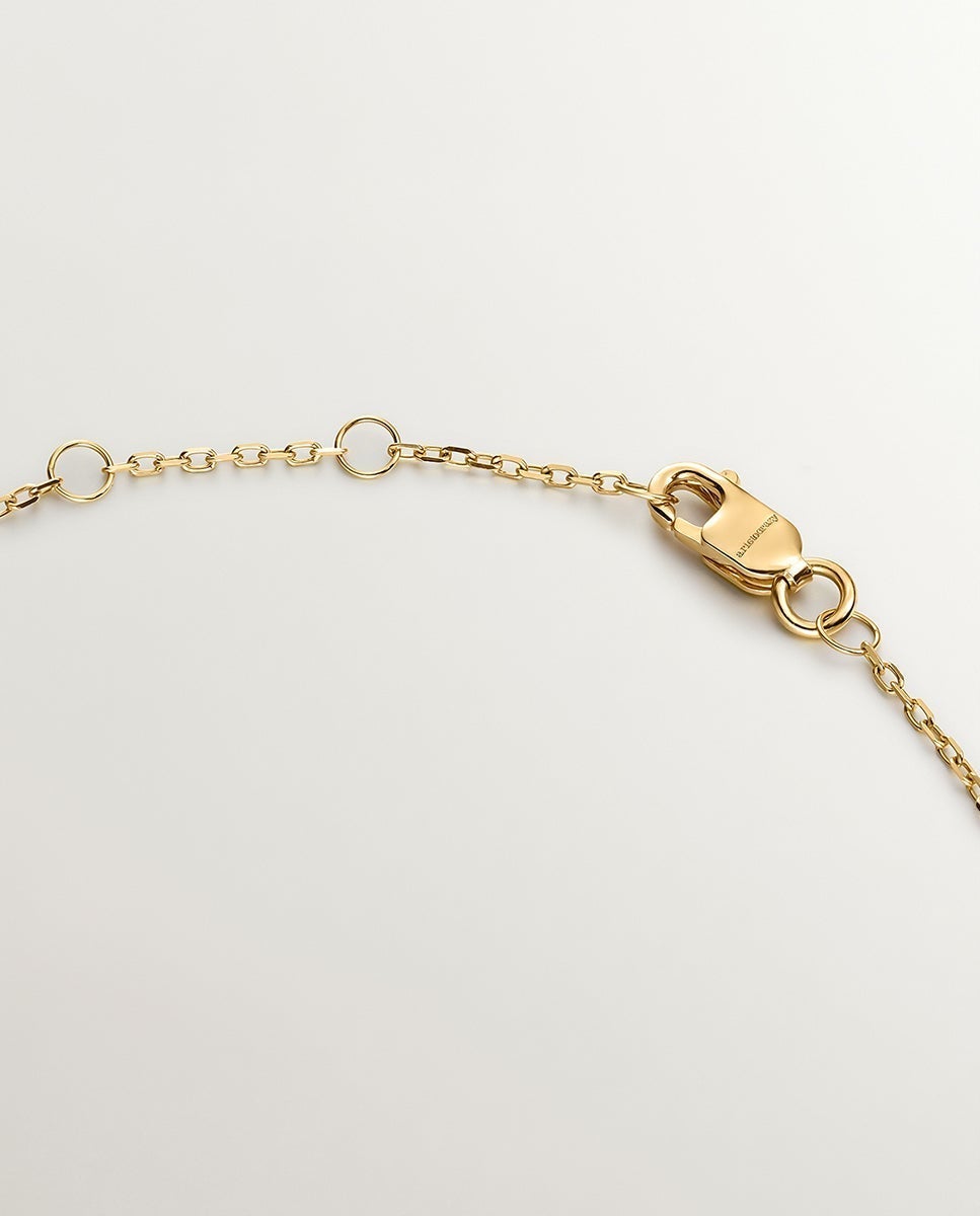 18K white and yellow gold bracelet with brilliant cut diamonds