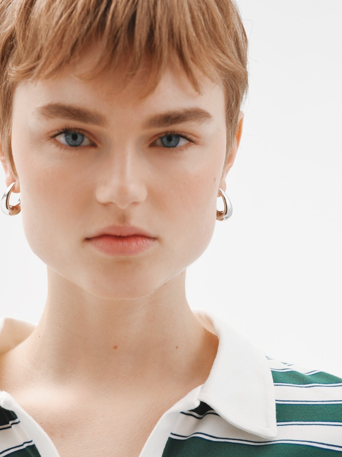 925 Silver Small Oval Hoop Earrings
