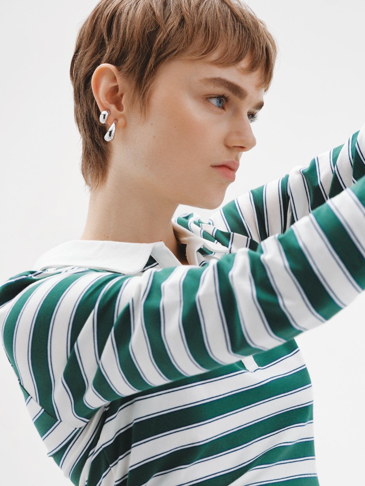 925 Silver Small Oval Hoop Earrings