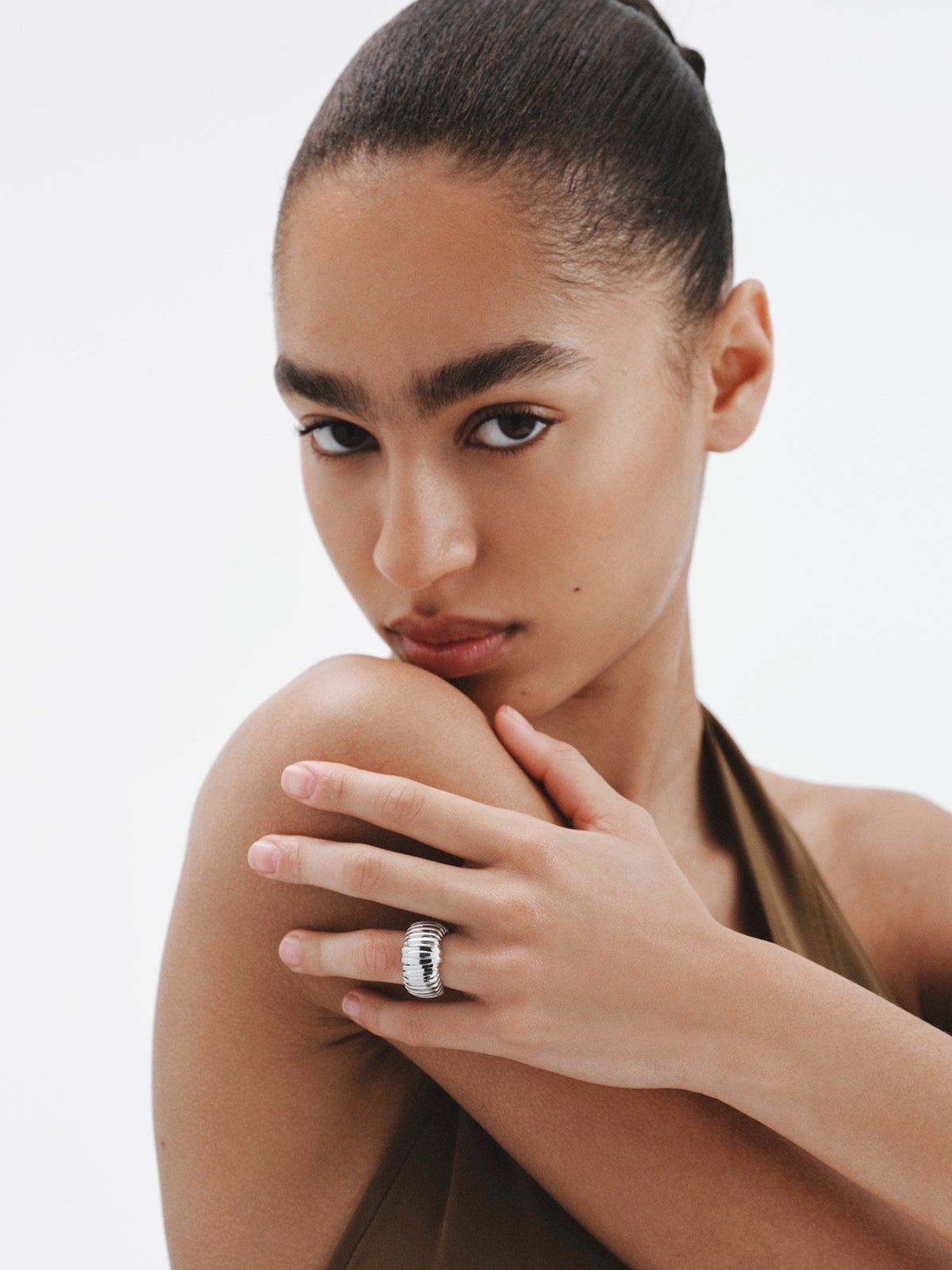 18K yellow gold plated 925 silver tumbagas ring