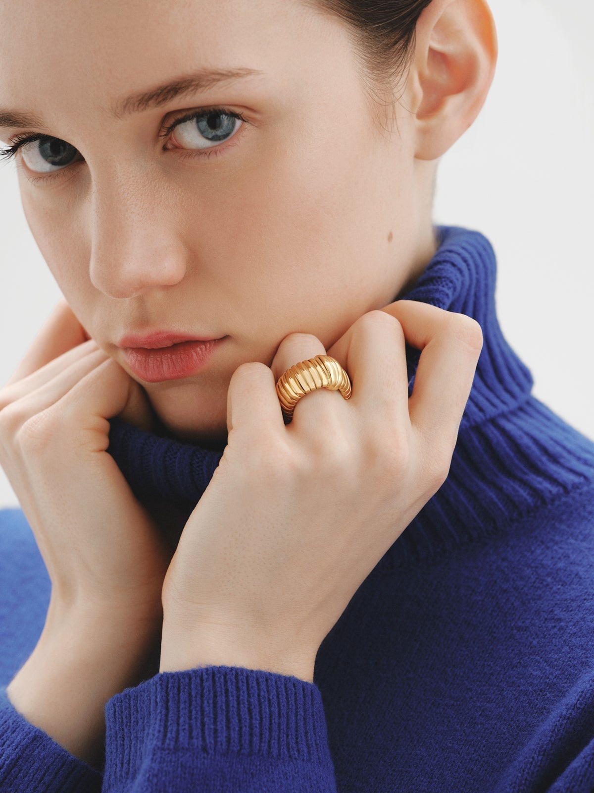 18K yellow gold plated 925 silver tumbagas ring