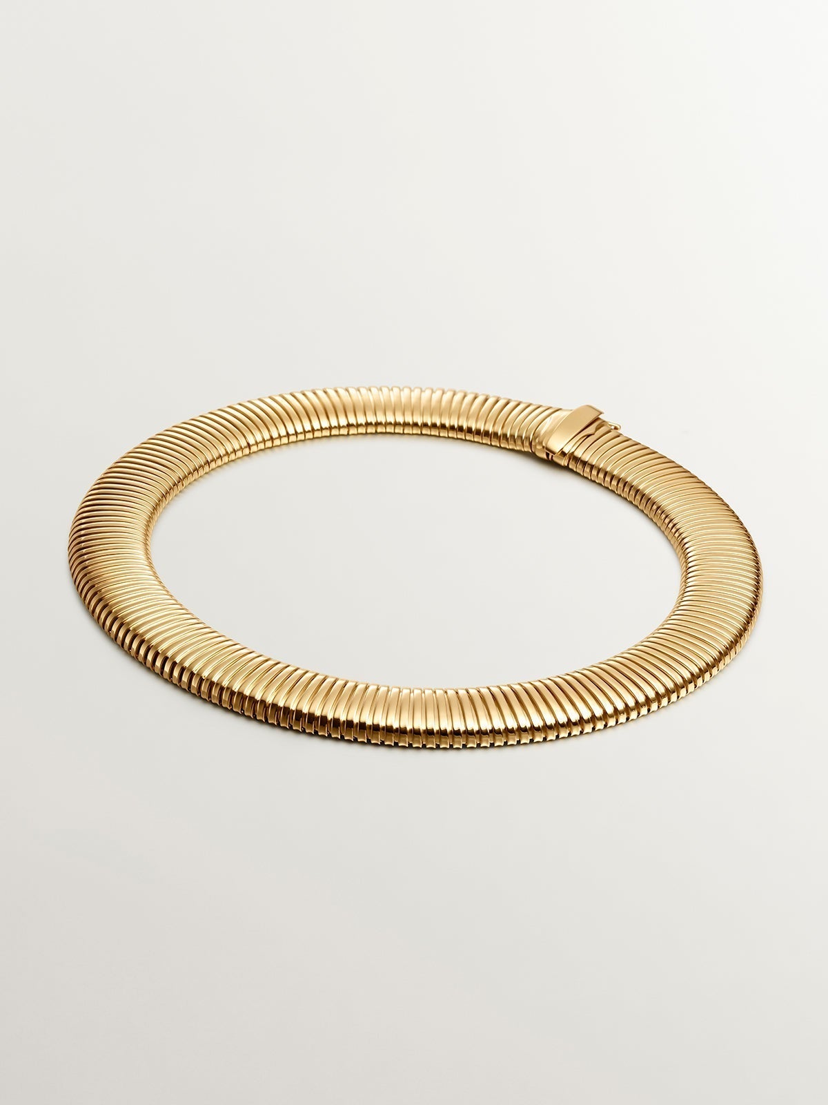 925 silver tubegas XL necklace plated in 18K yellow gold