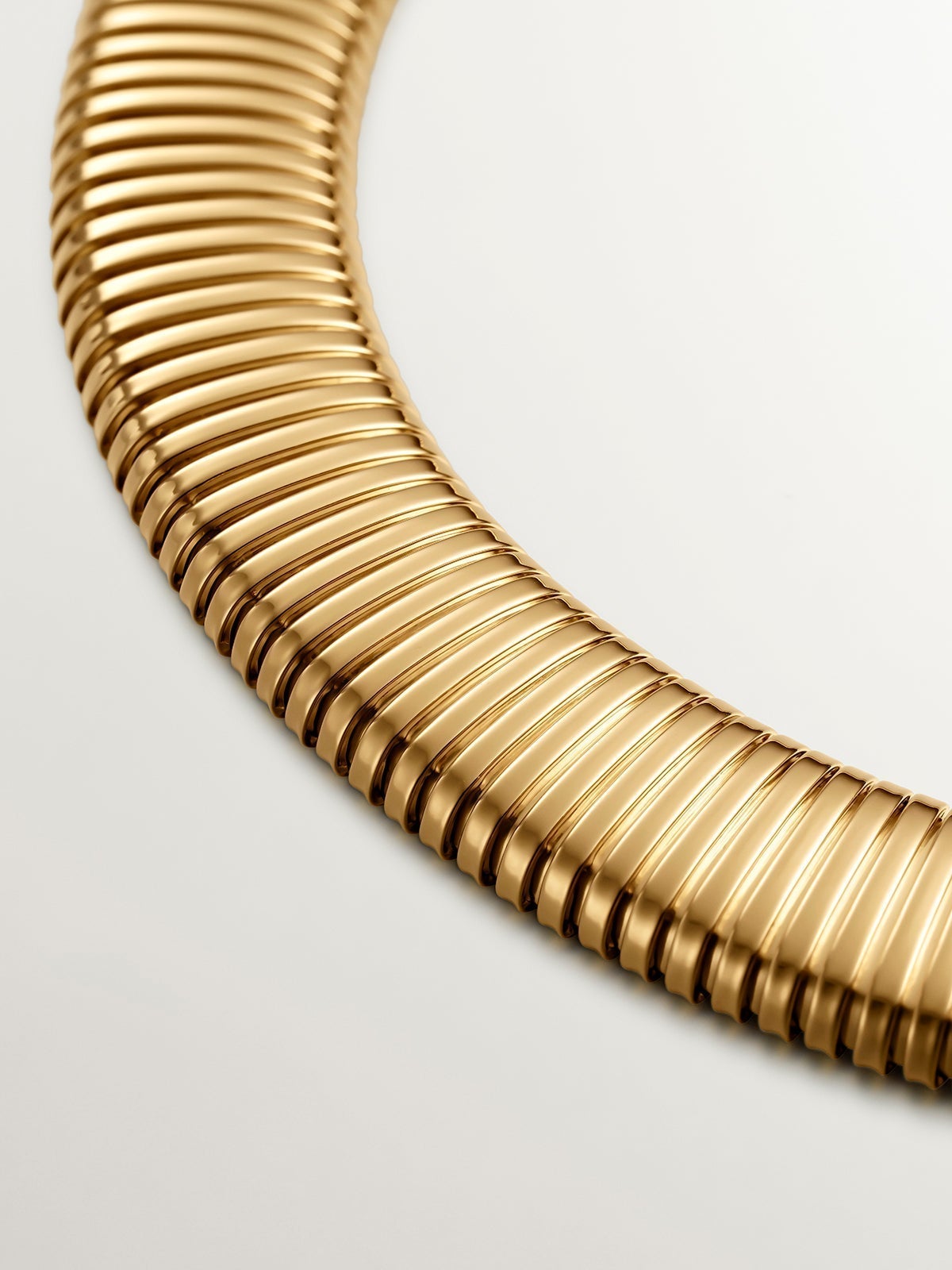 925 silver tubegas XL necklace plated in 18K yellow gold