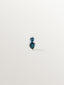 18K white gold piercing with pear-cut and brilliant-cut sapphires