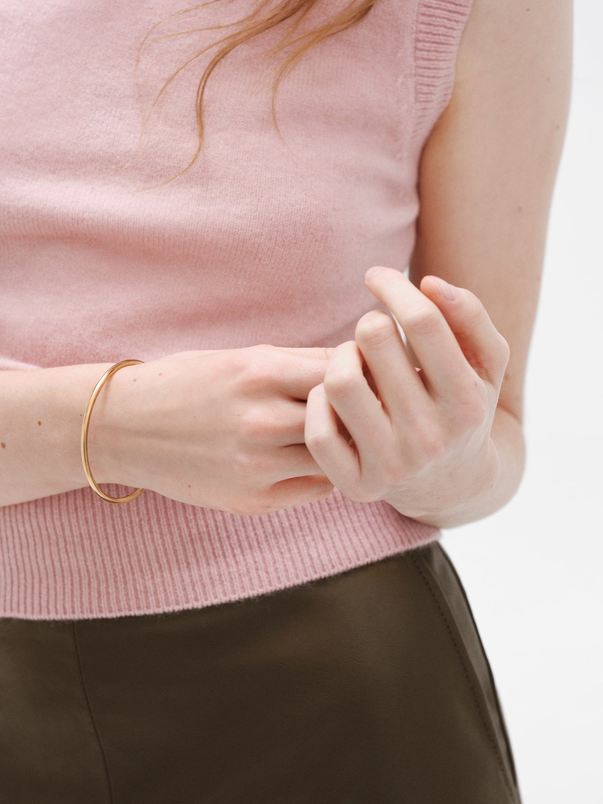Rigid weekly style bracelet in 18K yellow gold plated 925 silver.