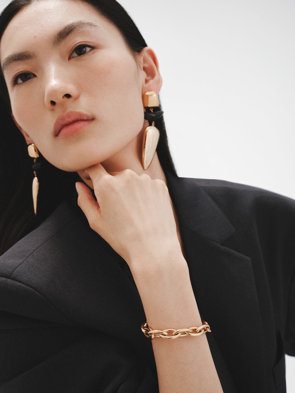 18K yellow gold plated 925 silver bracelet with oval links