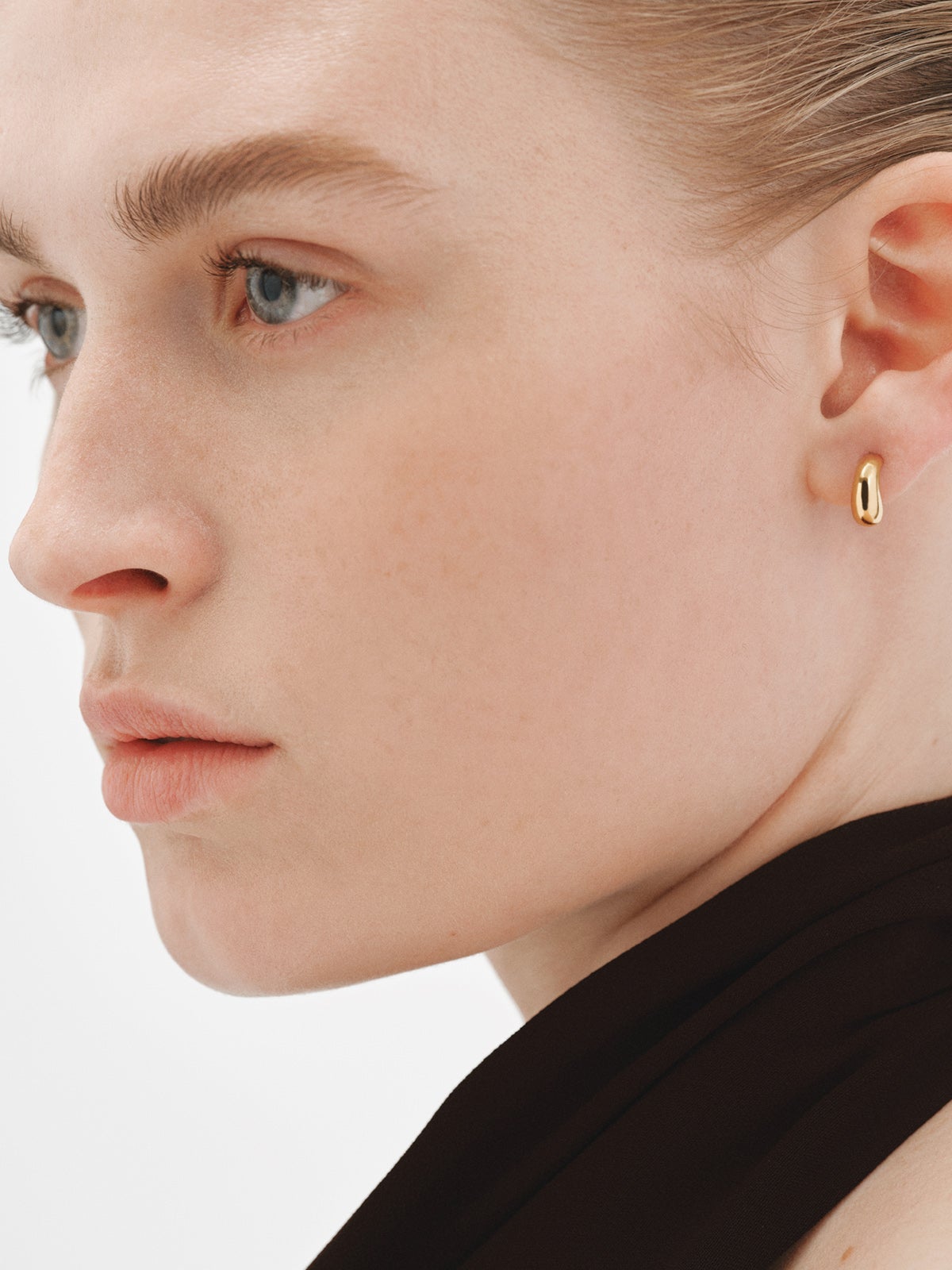 18K yellow gold plated 925 silver hoop earrings