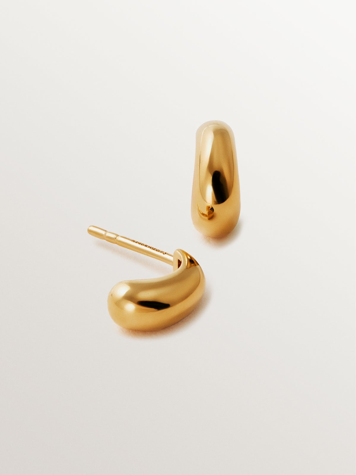 18K yellow gold plated 925 silver hoop earrings