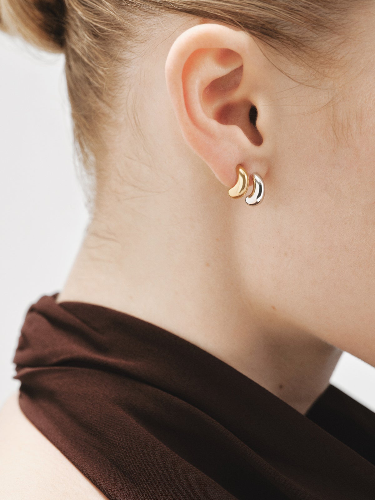 18K yellow gold plated 925 silver hoop earrings