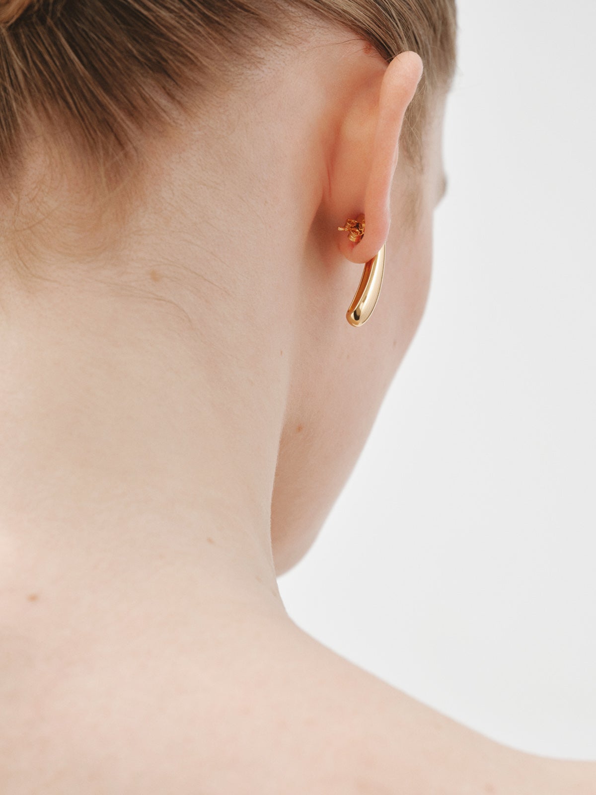 Long 925 silver earrings plated in 18K yellow gold
