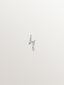 18K white gold piercing with brilliant-cut diamonds and lightning bolt shape