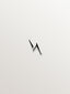 18K white gold piercing in the shape of a lightning bolt