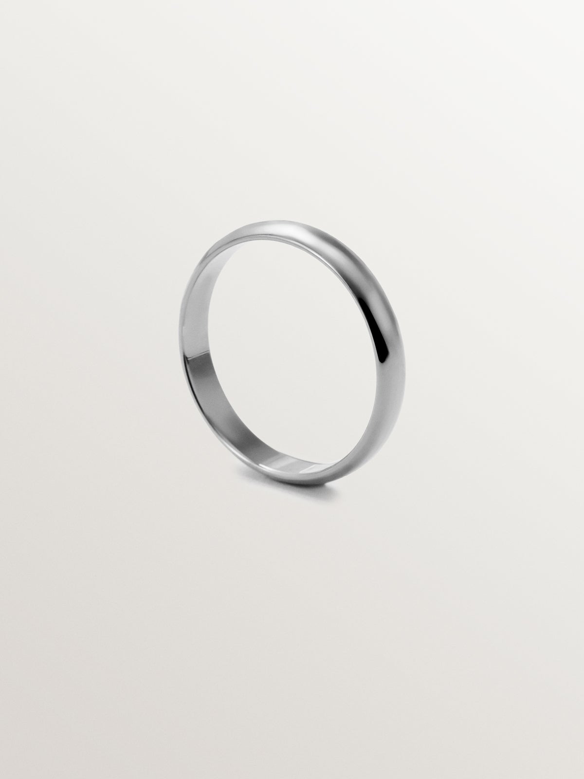 3.15mm half-round white gold wedding band