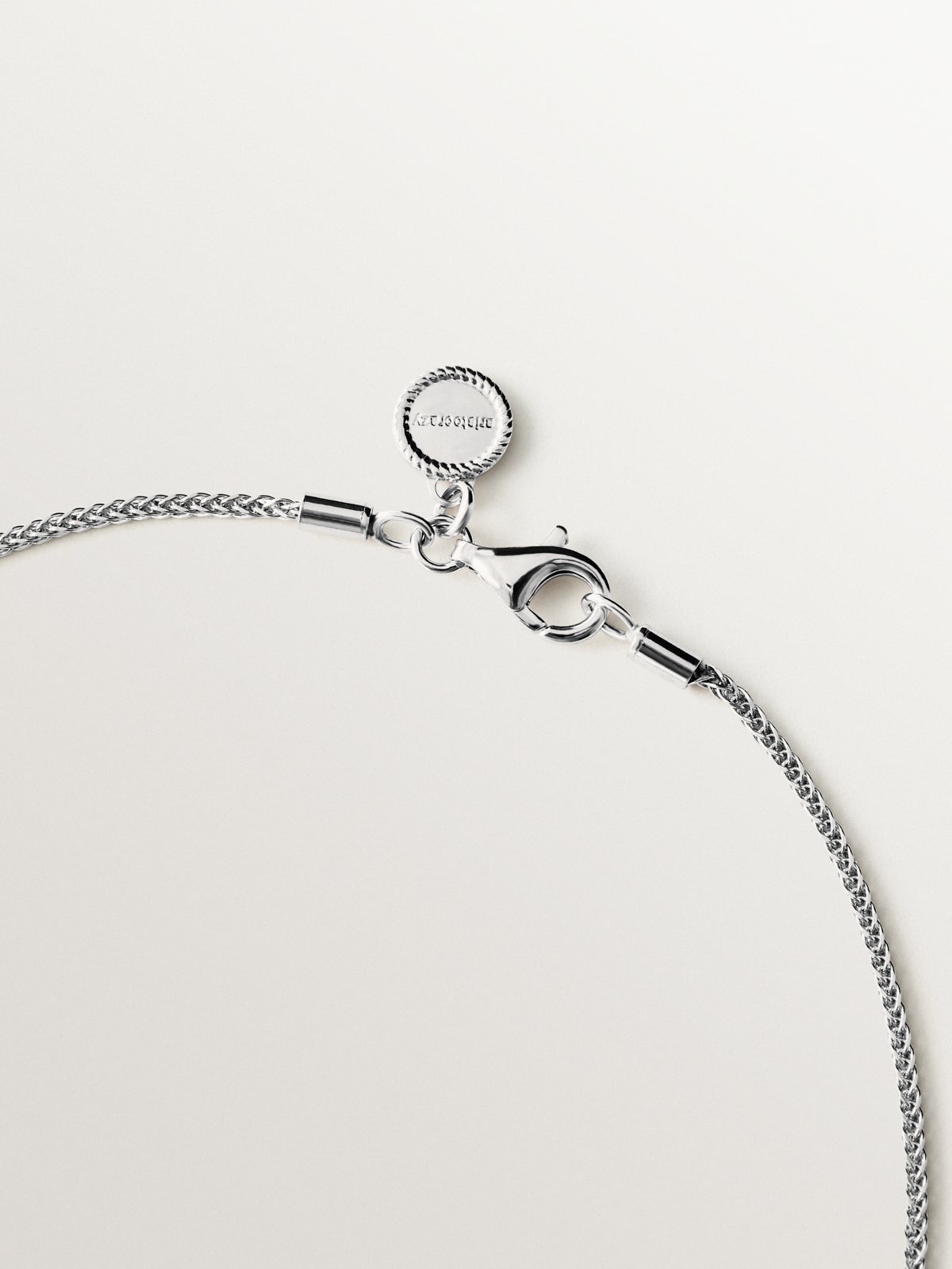 Curb chain 52 cm in rhodium-plated 925 silver
