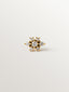 18K yellow gold piercing with diamonds and flower shape