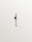 18K white gold piercing with blue sapphire and diamonds